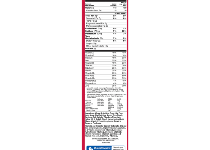 Lucky Charms Cereal Nutrition Facts