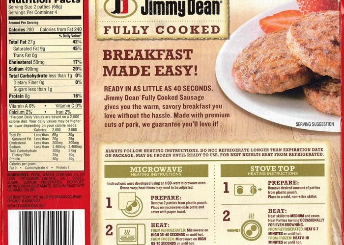 Sausage Patty Nutrition Facts A Detailed Guide