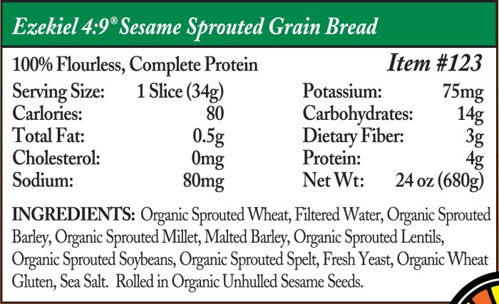 Ezekiel bread nutrition facts