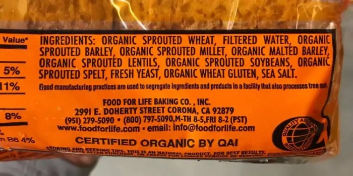 Ezekiel bread nutrition facts