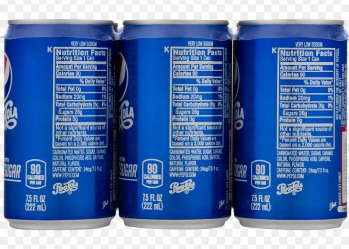 Pepsi Cola Nutrition Facts A Detailed Look